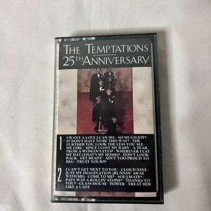 The Temptations 25th Anniversary 1986 Cassette Tape